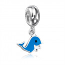 Срібна намистина шарм Дельфін з емаллю. Артикул G2375-P/12/570