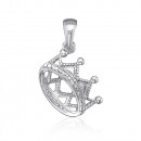 Срібна підвіска «Корона» без вставки. Артикул 35010/12/1