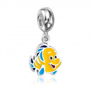 Срібна підвіска шарм «Рибка» з емаллю. (G2382-P/12/898)