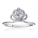 Сібна каблучка «Корона» з фіанітом Swarovski (00924/12/1/1686)