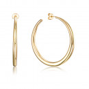 Срібні позолочені сережки-конго. (1AG1432R-E/20)