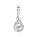 Срібна підвіска з фіанітами (SP00379-P/12/1)