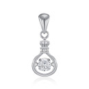 Срібна підвіска з фіанітами (SP00489-P/12/1)