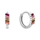 Срібні сережки-конго з фіанітами (SZDE13734)