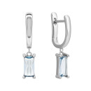 Срібні сережки-підвіски з фіанітами (SZDE00330 с)