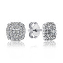 Срібні пусети з фіанітами SZDE00405-E/12/1