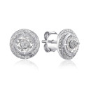 Срібні пусети з фіанітами SZDE00521-E/12/1