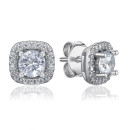 Срібніі сережки з фіанітами SZDE00524-E/12/1