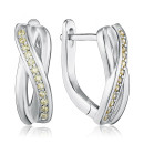 Срібні сережки з фіанітами SZDE04862-E/12/1878