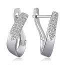 Срібні сережки з фіанітами SZDE05019-E/12/1