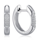 Срібні сережки-конго з фіанітами SZDE05023-E/12/1