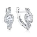 Срібні сережки з фіанітами SZDE05026-E/12/1