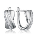 Срібні сережки з фіанітами SZDE05127-E/12/1