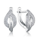 Срібні сережки з фіанітами SZDE05160-E/12/1