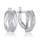 Срібні сережки з фіанітами SZDE05179-E/12/1