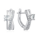 Срібні сережки з фіанітами SZDE05197-E/12/1