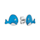 Срібні сережки-пусети з емаллю (SZDE06909)