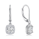 Срібні сережки-підвіски з фіанітами SZDE08429-E/12/1