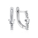 Срібні сережки з фіанітами SZDE15073-E/12/1