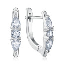 Срібні сережки з фіанітами SZDE15085-E/12/1