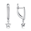 Срібні сережки з фіанітом SZDE15096-E/12/1