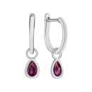 Срібні сережки-підвіски з рожевим кварцом (SZDE16196 кв.р.)
