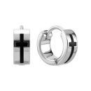 Срібні сережки-конго з емаллю (SZDE19762)