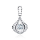 Срібна підвіска з фіанітами (SZDN08728-P/12/1)