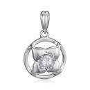 Срібна підвіска Квітка з фіанітом SZDN08737-P/12/1