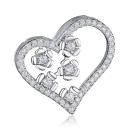 Срібна підвіска Серце з фіанітами SZDP00306-P/12/1