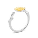 Срібна каблучка Квітка з позолотою (SZDR10117)