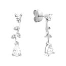 Срібні сережки-підвіски з фіанітами (SZDS05089 с)