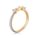 Срібна каблучка з емаллю та фіанітами TR03281-R/20/4953