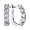 Срібні сережки з фіанітами SZDE15095-E/12/1