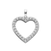 Срібна підвіска Серце з фіанітами (1291/1)