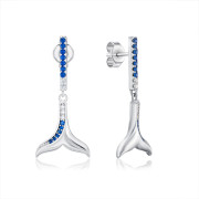 Срібні сережки-підвіски з фіанітами (ME15962A-E/12/1511)