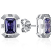 Срібні сережки-пусети з фіанітами (OE05060A-E/12/1699)