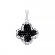 Срібна підвіска Конюшина з фіанітами (30594chb)