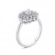 Срібна каблучка з фіанітами (S468r)