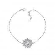 Срібний браслет з фіанітами (S468b)