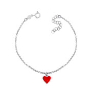Срібний браслет «Серце» з емаллю. (VFASD000001-B/12/392)