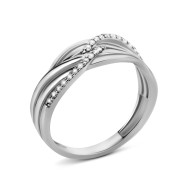 Срібна каблучка з фіанітами (1362К.Rh)
