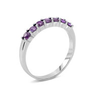 Срібна каблучка з аметистом (1849/1р-AMET)