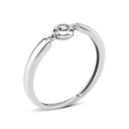 Срібна каблучка з діамантом (1872/1р-BR)