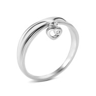 Срібна каблучка з діамантом (1878/1р-BR)