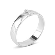 Срібна каблучка з діамантом (1893/1р-BR)