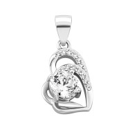 Срібна підвіска з фіанітами (1PE69507)