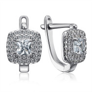 Срібні сережки з фіанітами (1EA103920-E/12/1)