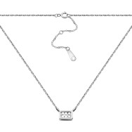 Срібне кольє з фіанітами (1NE55398)