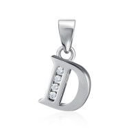 Срібна підвіска з фіанітами 1PE65059-P/12/1